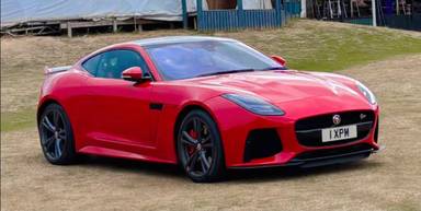 UK Number Plate 1 XPM on a 2017 RED Jaguar F-Type