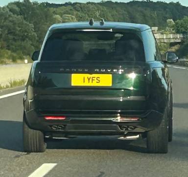 UK Number Plate 1 YFS on a 2024 Green Land Rover Range Rover Autobio Mhev Auto