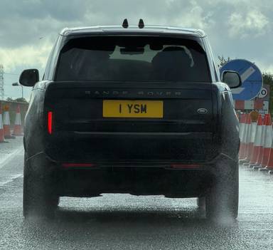 UK Number Plate 1 YSM on a 2023 Black Land Rover Range Rover Autobio D Mhev A