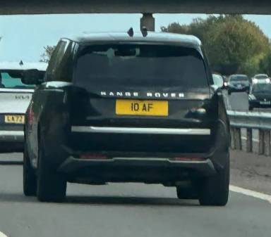 UK Number Plate 10 AF on a 2023 Black Land Rover Range Rover Autobio Mhev Auto