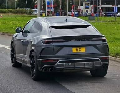 UK Number Plate 11 C on a 2020 Grey Lamborghini Urus V8 Auto