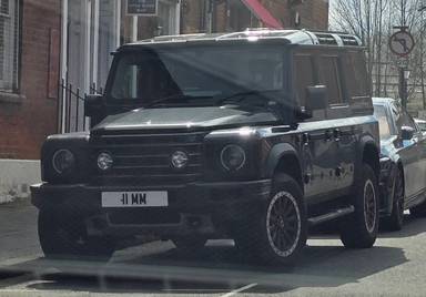 UK Number Plate 11 MM on a 2023 Grey Ineos Grenadier Fieldmaster Ed Auto