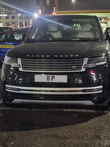 UK Number Plate 11 P on a 2023 Black Land Rover Range Rover Autobio Mhev Auto