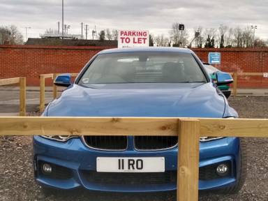UK Number Plate 11 RO on a 2016 Blue BMW 435