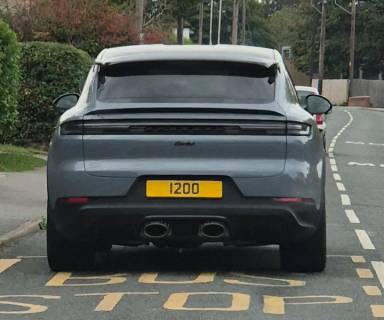 UK Number Plate 12 OO on a 2024 Grey Porsche Cayenne Turbo Gt E-Hybrid Auto