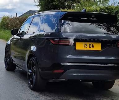 UK Number Plate 13 DA on a 2026 Blue Land Rover Discovery Dynamic Hse D Mhev A