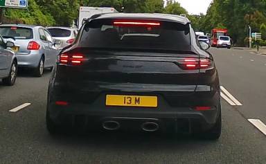 UK Number Plate 13 M on a 2025 Black Audi Rs 3 Crbn Vrsprng Tfsi Quat Sa