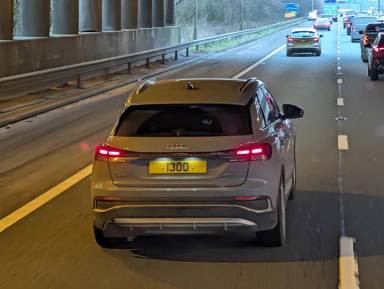 UK Number Plate 13 OO on a 2023 Grey Audi Q4 E-Tron S Line 40