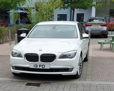 UK Number Plate 13 PD on a 2017 White BMW X1 Xdrive18d Xline Auto