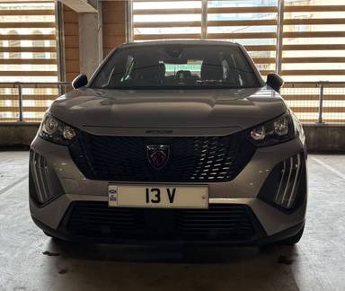 UK Number Plate 13 V on a 2023 Grey Peugeot 2008 Active Puretech S/S