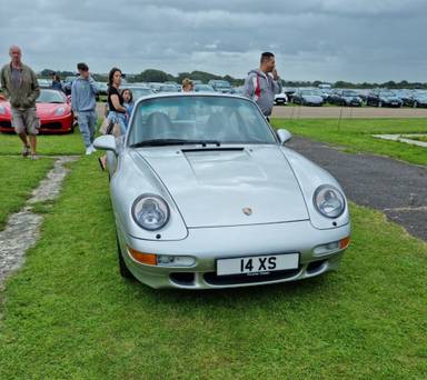 UK Number Plate 14 XS on a 1997 Silver Porsche 911