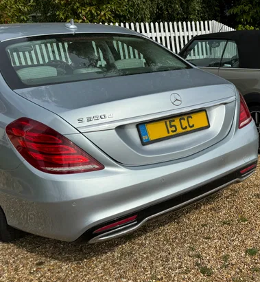 UK Number Plate 15 CC on a 2016 Silver Mercedes-Benz