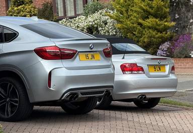 UK Number Plate 15 JN on a 2016 Blue BMW X6