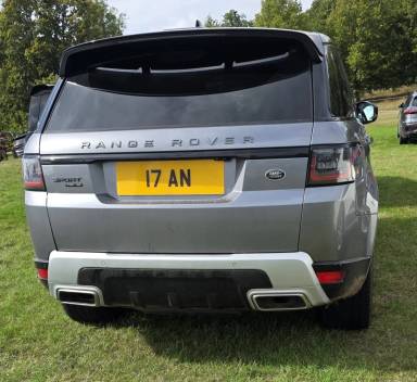 UK Number Plate 17 AN on a 2022 Grey Land Rover R Rover Sprt Hse Slvr D Mhev A