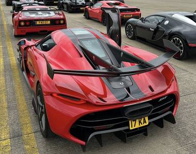 UK Number Plate 17 KA on a 2025 RED Koenigsegg