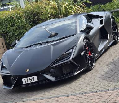 UK Number Plate 17 NY on a 2024 Black Lamborghini Revuelto V12 Phev S-A