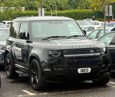 UK Number Plate 18 EO on a 2026 Black Land Rover A3 S Ln Blk Ed 35 Tfsi Mhev Sa