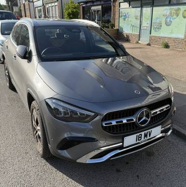 UK Number Plate 18 MV on a 2026 Grey Mercedes-Benz Gla 200 Sport Executive Mhev A