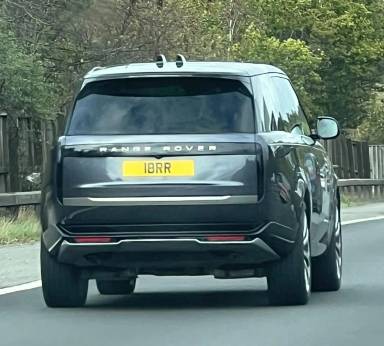 UK Number Plate 18 RR on a 2025 Purple Land Rover Range Rover Autobio Mhev Auto