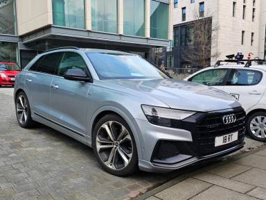 UK Number Plate 18 RT on a 2022 Silver Audi