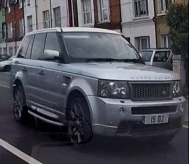 UK Number Plate 19 DJ on a 2013 Grey Land Rover Range Rover Sport