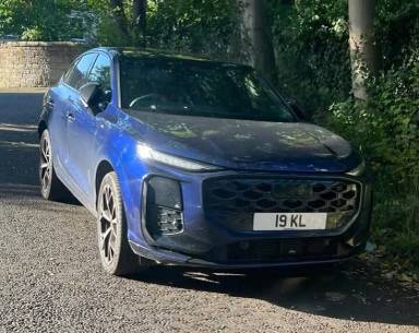 UK Number Plate 19 KL on a 2025 Blue Audi Q3 S Ln Blk Ed 40 Tfsi Quat Sa