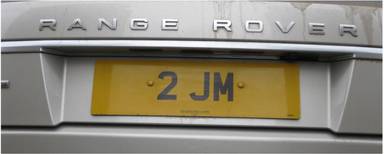 UK Number Plate 2 JM on a 2013 Gold Land Rover Range Rover