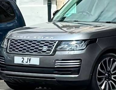 UK Number Plate 2 JY on a 2020 Grey Land Rover Range Rover