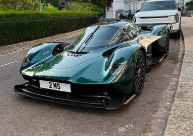 UK Number Plate 2 MS on a 2023 Green Aston Martin Valkyrie V12 Hev