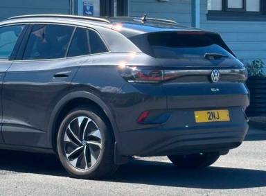 UK Number Plate 2 NJ on a 2022 Grey Volkswagen Id4 Family