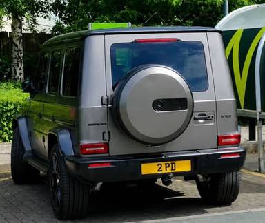 UK Number Plate 2 PD on a 2026 Grey Mercedes-Benz Amg G 63 Magno Edition Mhev A