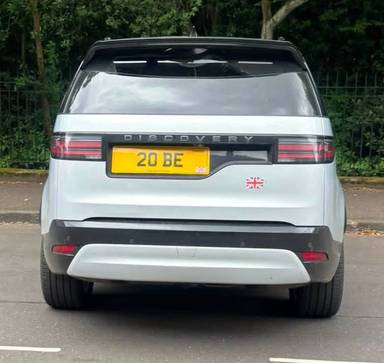 UK Number Plate 20 BE on a 2024 Silver Land Rover Discovery Dynamic Hse D Mhev A