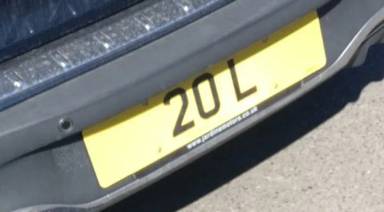 UK Number Plate 20 L on a 2022 Blue Mercedes-Benz Eqa 250 Amg Line