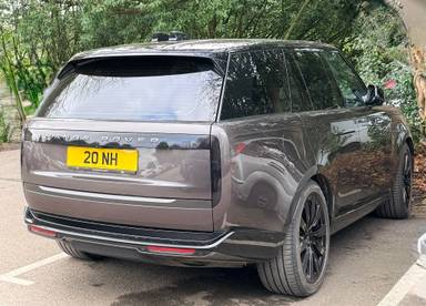 UK Number Plate 20 NH on a 2023 Grey Land Rover Range Rover Autobio Phev Auto