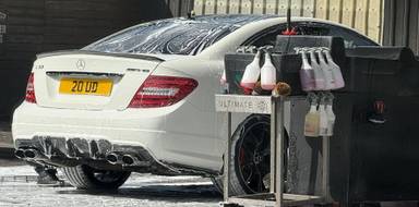 UK Number Plate 20 UD on a 2012 White Mercedes-Benz C