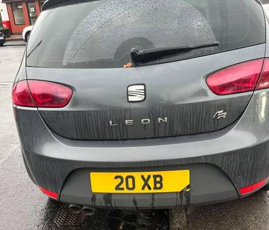 UK Number Plate 20 XB on a 2007 Black Porsche 911