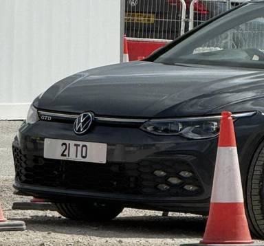 UK Number Plate 21 TO on a 2024 Grey Volkswagen Golf Gtd Tdi S-A
