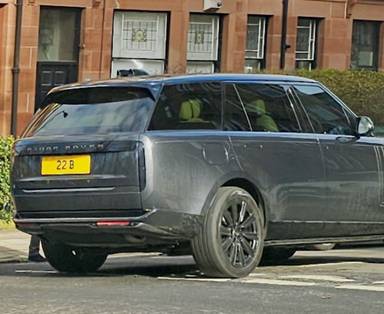 UK Number Plate 22 B on a 2024 Grey Land Rover Range Rover Autobio Phev Auto