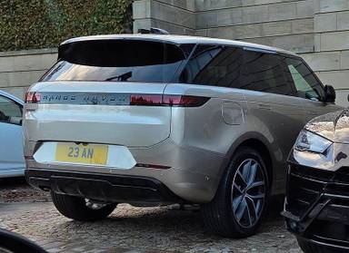 UK Number Plate 23 AN on a 2025 Gold Land Rover R-Rover Sport Autobio D Mhev A