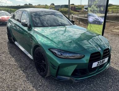 UK Number Plate 23 RY on a 2022 Green BMW M3 Competition M Xdrive Auto