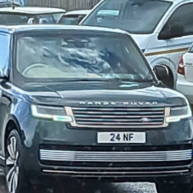 UK Number Plate 24 NF on a 2025 Green Land Rover Range Rover Sv Phev Auto