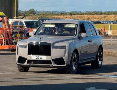 UK Number Plate 27 A on a 2026 Grey Rolls Royce Cullinan V12 Auto