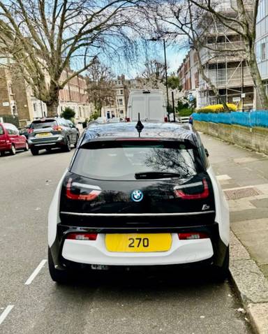 UK Number Plate 27 O on a 2019 White BMW I3
