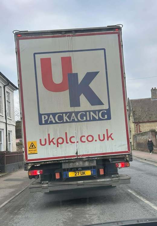 27 UK number plate – UK Packaging