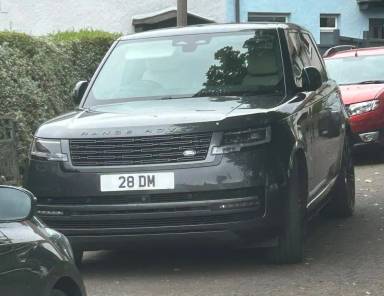 UK Number Plate 28 DM on a 2024 Grey Land Rover Range Rover Autobio D Mhev A