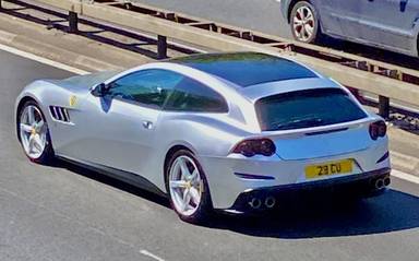 UK Number Plate 29 CU on a 2018 Silver Ferrari Gtc4 Lusso V12