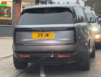 UK Number Plate 29 JW on a 2025 Grey Land Rover Range Rover Hse D Mhev Auto
