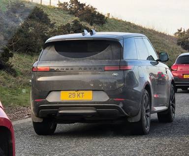 UK Number Plate 29 KT on a 2023 Grey Land Rover R-Rover Sport Autobio D Mhev A