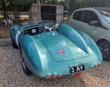 UK Number Plate 3 AY on a 1970 Green Aston Martin DB5