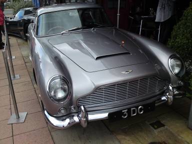 UK Number Plate 3 DC on a 1965 Silver Aston Martin DB5